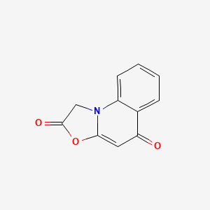 molecular formula C11H7NO3 B12788998 5H-(1,3)Oxazolo(3,2-a)quinoline-2,5(1H)-dione CAS No. 68231-98-1