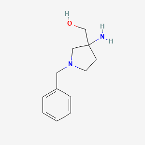 molecular formula C12H18N2O B1278901 (3-Amino-1-benzylpyrrolidin-3-yl)methanol CAS No. 475469-13-7