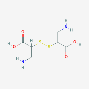 molecular formula C6H12N2O4S2 B12789024 3-Amino-2-[[1-(aminomethyl)-2-hydroxy-2-oxo-ethyl]disulfanyl]propanoic acid CAS No. 20837-66-5