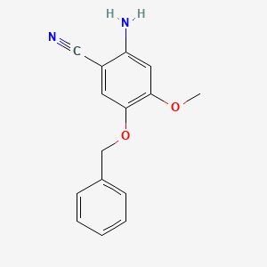 molecular formula C15H14N2O2 B1278907 2-Amino-5-(benzyloxy)-4-methoxybenzonitrile CAS No. 192869-57-1