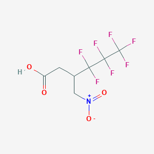 molecular formula C7H6F7NO4 B12789185 4,4,5,5,6,6,6-Heptafluoro-3-(nitromethyl)hexanoic acid CAS No. 7079-86-9