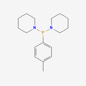 molecular formula C17H27N2P B12789193 Piperidine, 1,1'-(p-tolylphosphinidene)di- CAS No. 28869-92-3