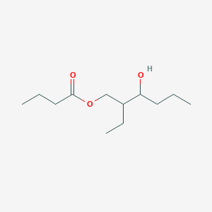 molecular formula C12H24O3 B12789204 2-Ethyl-3-hydroxyhexyl butanoate CAS No. 18618-89-8