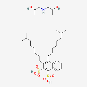 molecular formula C34H59NO8S2 B12789245 3,4-Bis(7-methyloctyl)naphthalene-1,2-disulfonic acid;1-(2-hydroxypropylamino)propan-2-ol CAS No. 63568-35-4