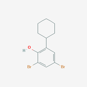 molecular formula C12H14Br2O B12789278 2,4-Dibromo-6-cyclohexylphenol CAS No. 15460-13-6