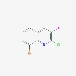 molecular formula C9H4BrClIN B1278928 8-溴-2-氯-3-碘喹啉 CAS No. 590371-88-3