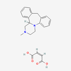 molecular formula C22H24N2O4 B12789289 (R)-1,2,3,4,10,14b-hexahydro-2-methyldibenzo[c,f]pyrazino[1,2-a]azepine maleate CAS No. 85201-39-4