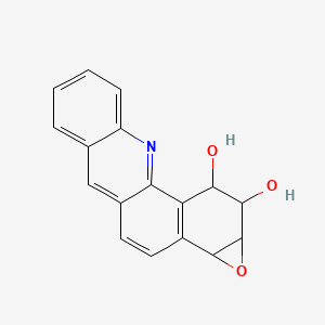 molecular formula C17H13NO3 B12789310 (1aalpha,10alpha,11beta,11aalpha)-1a,10,11,11a-Tetrahydrooxireno(5,6)benz(1,2-c)acridine-10,11-diol CAS No. 85617-43-2