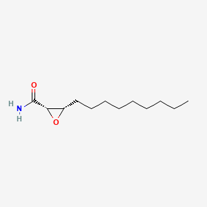 molecular formula C12H23NO2 B12789354 (2R,3R)-3-Nonyloxirane-2-carboxamide CAS No. 123888-99-3