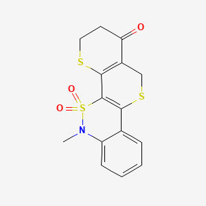 17-methyl-18,18-dioxo-3,9,18λ6-trithia-17-azatetracyclo[8.8.0.02,7.011,16]octadeca-1(10),2(7),11,13,15-pentaen-6-one