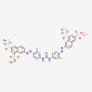 1,3-Naphthalenedisulfonic acid, 7,7'-(carbonylbis(imino(2-methyl-4,1-phenylene)azo))bis-, lithium potassium sodium salt