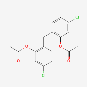 B12789658 Methanediylbis-5-chlorobenzene-2,1-diyl diacetate CAS No. 5349-89-3