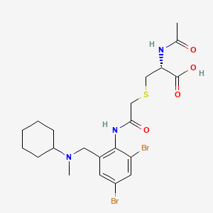 Alanine, N-acetyl-3-(((2-((cyclohexylmethylamino)methyl)-4,6-dibromocarbaniloyl)methyl)thio)-