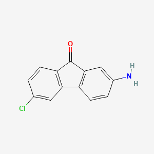 molecular formula C13H8ClNO B12789691 2-Amino-6-chlorofluoren-9-one CAS No. 91692-71-6