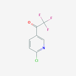 molecular formula C7H3ClF3NO B127898 1-(6-氯吡啶-3-基)-2,2,2-三氟乙酮 CAS No. 150698-72-9
