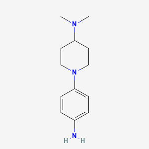 molecular formula C13H21N3 B1279039 1-(4-氨基苯基)-N,N-二甲基哌啶-4-胺 CAS No. 211247-62-0