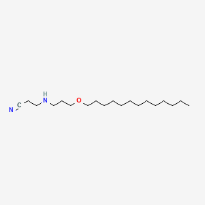 B12790667 Propanenitrile, 3-((3-(tridecyloxy)propyl)amino)- CAS No. 68955-03-3