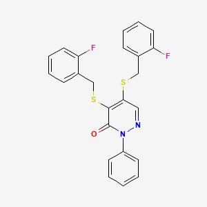 4,5-Bis((2-fluorobenzyl)thio)-2-phenyl-3(2H)-pyridazinone