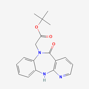 6H-Pyrido(2,3-b)(1,5)benzodiazepine-6-acetic acid, 1,5-dihydro-5-oxo-, 1,1-dimethylethyl ester