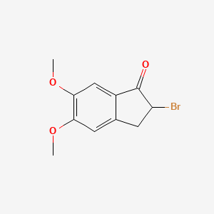 molecular formula C11H11BrO3 B1279097 2-溴-5,6-二甲氧基-茚满-1-酮 CAS No. 2747-08-2