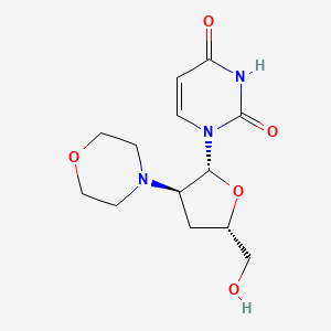 Uridine, 2',3'-dideoxy-2'-(4-morpholinyl)-