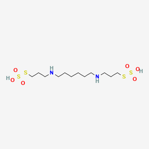 S-(3-((6-((3-((Hydroxy(dioxido)sulfanyl)thio)propyl)amino)hexyl)amino)propyl) hydrogen thiosulfate