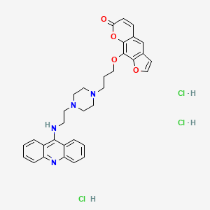 7H-Furo(3,2-g)(1)benzopyran-7-one, 9-(3-(4-(2-(9-acridinylamino)propyl)methylamino)propoxy)-, trihydrochloride