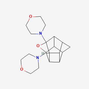 Morpholine, 4,4'-(hexahydro-2,6,3,5-ethanediylidene-2H-pentaleno(1,6-bc)furan-2,6a(2aH)-diyl)bis-