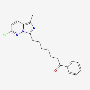 1-Heptanone, 7-(2-chloro-5-methylimidazo(1,5-b)pyridazin-7-yl)-1-phenyl-