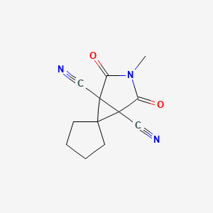 Spiro(3-azabicyclo(3.1.0)hexane-6,1'-cyclopentane)-1,5-dicarbonitrile, 3-methyl-2,4-dioxo-