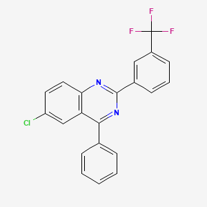 Quinazoline, 6-chloro-4-phenyl-2-(3-(trifluoromethyl)phenyl)-