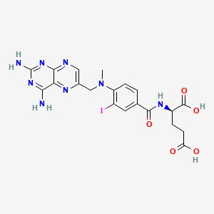 D-Glutamic acid, N-(4-(((2,4-diamino-6-pteridinyl)methyl)(methyl)amino)-3-iodobenzoyl)-