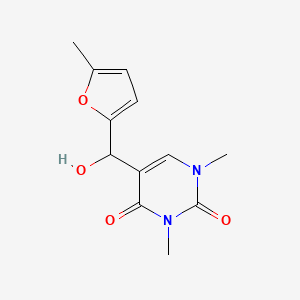 molecular formula C12H14N2O4 B12791096 1,3-Dimethyl-4-((5-methylfuran-2-yl)hydroxymethyl)uracil CAS No. 134924-77-9