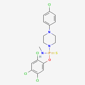 O-(2,4,5-Trichlorophenyl) P-(4-(4-chlorophenyl)-1-piperazinyl)-N-methylphosphonamidothioate