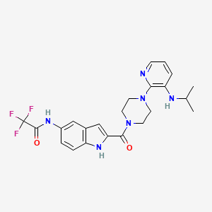 1-((5-(Trifluoroacetylamino)-2-indolyl)carbonyl)-4-(3-(isopropylamino)-2-pyridinyl)piperazine