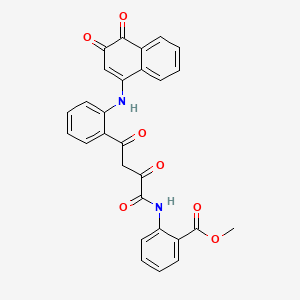 Methyl 2-((4-(2-((3,4-dioxo-3,4-dihydronaphthalen-1-yl)amino)phenyl)-2,4-dioxobutanoyl)amino)benzoate