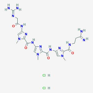 4-(((4-((((Aminoiminomethyl)amino)acetyl)amino)-1-methyl-1H-imidazol-2-yl)carbonyl)amino)-N-(2-(((3-amino-3-iminopropyl)amino)carbonyl)-1-methyl-1H-imidazol-4-yl)-1-methyl-1H-imidazole-2-carboxamide dihydrochloride