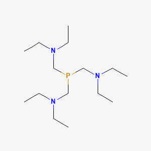 molecular formula C15H36N3P B12791189 N-((Bis((diethylamino)methyl)phosphino)methyl)-N,N-diethylamine CAS No. 16111-57-2