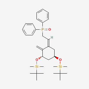 B1279126 Tert-butyl-[(1R,3S,5Z)-3-[tert-butyl(dimethyl)silyl]oxy-5-(2-diphenylphosphorylethylidene)-4-methylidenecyclohexyl]oxy-dimethylsilane CAS No. 81522-68-1