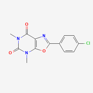 B12791497 2-(4-Chlorophenyl)-4,6-dimethyl(1,3)oxazolo(5,4-d)pyrimidine-5,7(4H,6H)-dione CAS No. 63873-75-6