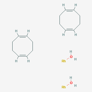 molecular formula C16H28O2Rh2 B1279167 羟基(环辛二烯)铑(I)二聚体 CAS No. 73468-85-6