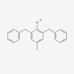 molecular formula C21H20O B12792530 2,6-Dibenzyl-4-methylphenol CAS No. 6627-39-0