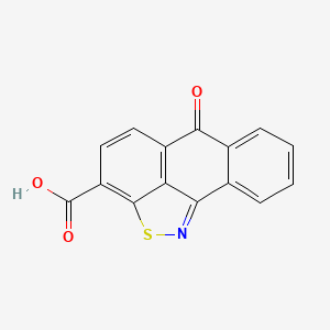 molecular formula C15H7NO3S B12792536 6-Oxo-6H-anthra(9,1-cd)isothiazole-3-carboxylic acid CAS No. 82-63-3