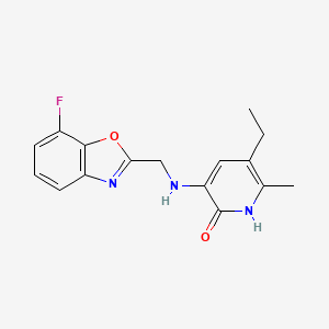 2(1H)-Pyridinone, 5-ethyl-3-(((7-fluoro-2-benzoxazolyl)methyl)amino)-6-methyl-