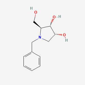 molecular formula C12H17NO3 B12792607 N-Benzyl-1,4-dideoxy-1,4-imino-L-ribitol CAS No. 117770-04-4