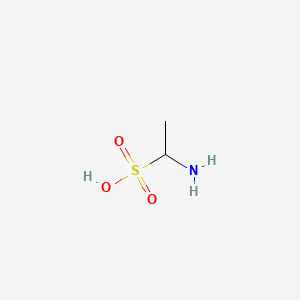 molecular formula C2H7NO3S B12792707 1-Aminoethanesulfonic acid CAS No. 1636-31-3