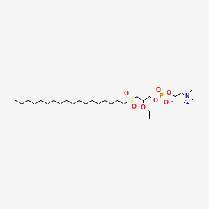 molecular formula C28H60NO7PS B12792719 rac-3-Octadecylsulfo-2-ethoxypropyl phosphocholine CAS No. 131933-49-8