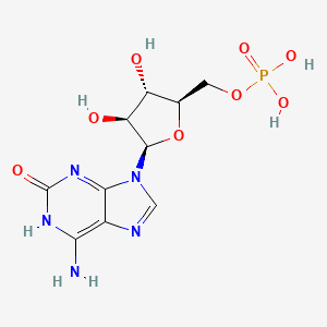 B1279272 6-Amino-9-(5-o-phosphono-beta-d-arabinofuranosyl)-9h-purin-2-ol CAS No. 62314-92-5