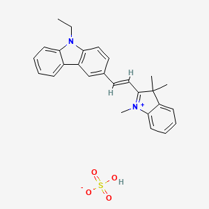 9-Ethyl-3-(2-(1,3,3-trimethylindolin-2-ylidene)ethylidene)-3H-carbazol-9-ium hydrogensulfate