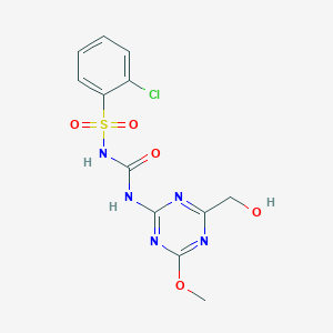 1-(2-Chlorophenyl)sulfonyl-3-(4-(hydroxymethyl)-6-methoxy-1,3,5-triazin-2-yl)urea